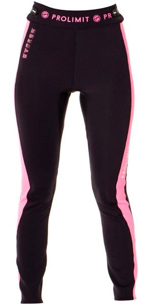 Prolimit Womens SUP 1mm Airmax Neopreno Pantalones Negro / Rosa 64750