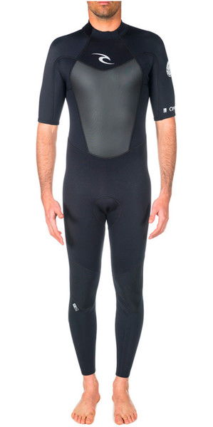 Rip Curl Omega 2mm S / S Reißverschluss Flatlock Neoprenanzug Schwarz WSM4NM