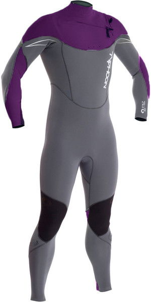2019 Typhoon TX2 5/4/3mm Chest Zip Wetsuit MULBERRY / GREY 250632
