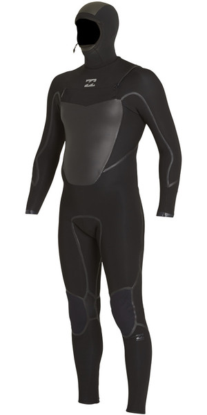 2018 Billabong Furnace Carbon X 6/5mm Hooded Chest Zip Wetsuit BLACK F46M13