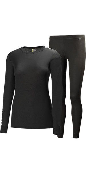 2019 Helly Hansen Ladies COMFORT DRY 2-PACK Capa base NEGRO 48675