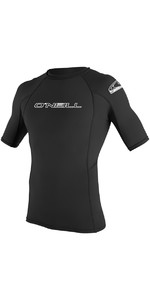 2022 O'Neill Basic Skins Short Sleeve Crew Rash Vest 3341 - Black