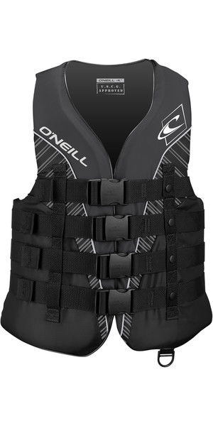 2019 O'Neill Superlite 50N CE Colete de Impacto PRETO / FUMO / BRANCO 4723