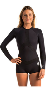 2021 Rip Curl Womens Madi 1mm Long Sleeve Boyleg Shorty Wetsuit WSP6DW - Black
