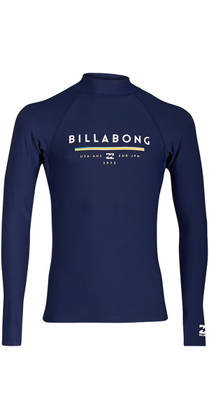 2018 Billabong Junior Unity manga comprida Rash Vest NAVY H4KY02