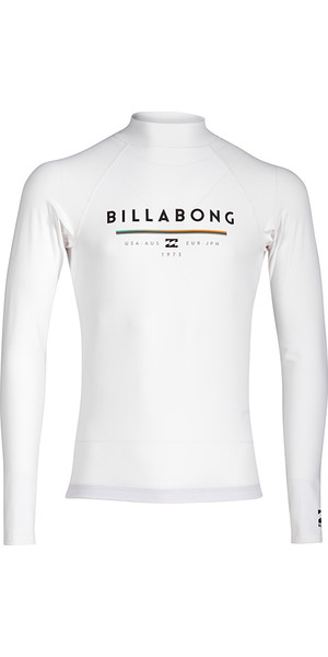 2018 Billabong Junior Unity Rash Vest manica lunga BIANCO H4KY02