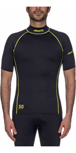 2022 Musto UPF50 Short Sleeve Rash Vest Black SUTS004