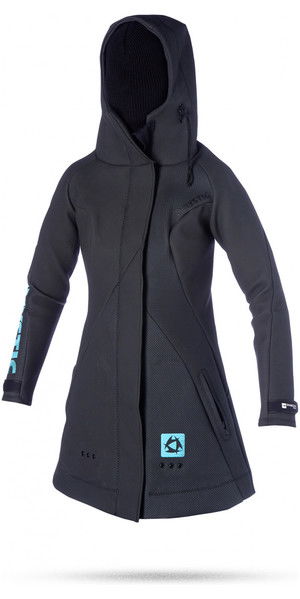 2018 Mystic Womens Rez Team SHARKSKIN Giacca in neoprene nera 130430