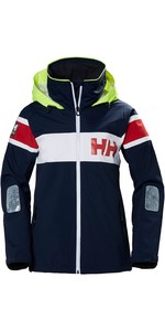 2016. Helly Hansen chaqueta para mujer con bandera de sal azul marino, 33923.
