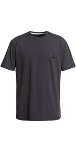 2019 Quiksilver Bubble Logo Manga Curta T-Shirt Rash Vest Tarmac EQYWR03151