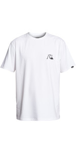 2019 Quiksilver Bubble Logo manga curta T-shirt Rash Vest Branco EQYWR03151