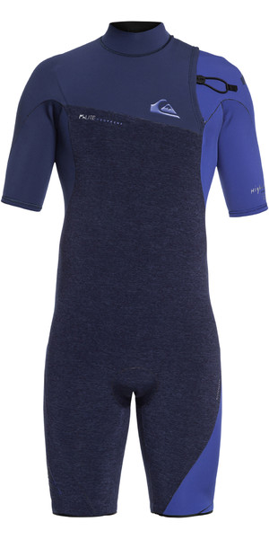 2019 Quiksilver Highline 2mm Zipperless Shorty Wetsuit Navy EQYW503009