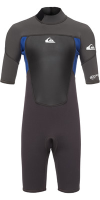 2021 Quiksilver Junior Prologue 2mm Shorty Wetsuit Graphite / Blue EQBW503008