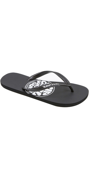 2019 Rip Curl Heren Geborsteld nattig logo Slippers Zwart TCTA54