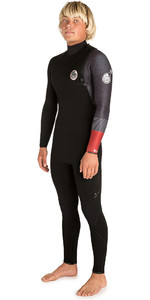 2019 Rip Curl Mens E-bomb 2mm Zip Free Wetsuit Nero / Rosso WSM8US
