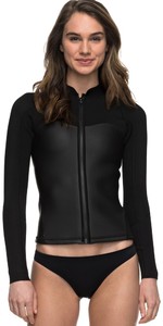 2019 Giacca a maniche lunghe in raso Roxy 2mm Nero ERJW803009