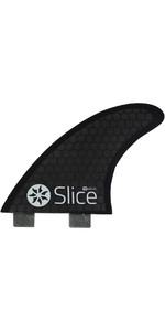 2020 Slice Ultralight Hex Core S3 Fcs Aletas De Tabla De Surf Compatibles Sli-01f - Negro