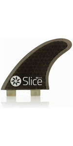 2020 Slice Ultralight Hex Core S5 Fcs Aletas De Tabla De Surf Compatibles Sli-02f - Negro