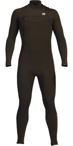 2022 Billabong Mens Absolute 4/3mm Chest Zip GBS Wetsuit ABYW100103 - Black Hash