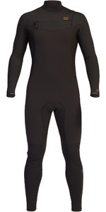 2021 Billabong Mens Revolution 4/3mm Chest Zip Wetsuit ABYW100128 - Black Clay