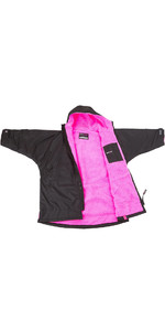 2022 Dryrobe Advance Junior Langærmet Omklædningsdragt / Poncho Dr104 - Sort / Pink