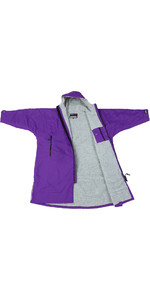 2022 Dryrobe Advance Long Sleeve Premium Outdoor Changing Robe / Poncho DR104 - Purple / Grey
