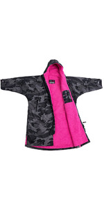 2021 Dryrobe Advance Long Sleeve Premium Outdoor Change Robe / Poncho DR104 Black / Camo / Pink