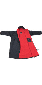 2021 Dryrobe Advance Long Sleeve Premium Outdoor Change Robe / Poncho DR104 - Black / Red