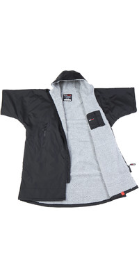 2022 Dryrobe Advance Short Sleeve Changing Robe / Poncho DR100 - Black / Grey