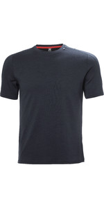 2022 Helly Hansen T-shirt Merino De Lifa Léger Hommes 48101 - Navy