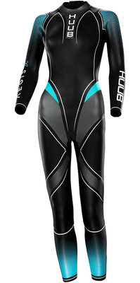 2022 Huub Femmes Aegis X 3:3 Open Water Swimming Combinaison Néoprène AEGX33W - Black / Teal