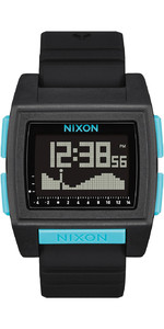 2021 Nixon Base Tide Pro Surf Horloge A1307 - Helemaal Zwart/blauw