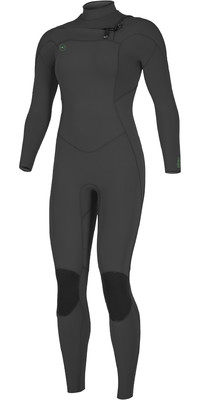 2023 O'Neill Womens Ninja 4/3mm Chest Zip GBS Wetsuit 5473 - Black