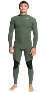 2021 Quiksilver Mens Sessions 4/3mm Back Zip GBS Wetsuit EQYW103123 - Thyme