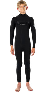 2023 Rip Curl Junior Jongens Dawn Patrol 5/3 5/3mm Wetsuit Met Chest Zip Wsmypb - Zwart