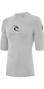 2022 Rip Curl Men Corps Short Sleeve Rash vest WLE3KM - Light Grey