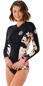 2021 Rip Curl Women G Bomb Long Sleeve UV Surf Suit WLYYEW - Black