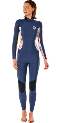 2022 Rip Curl Frauen Dawn Patrol 4/3mm Rckenreiverschluss Neoprenanzug WSM9HS - Slate Rose