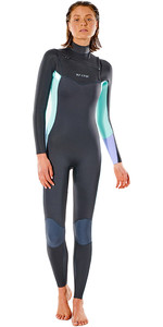 2022 Rip Curl Womens Dawn Patrol 4/3mm Chest Zip Wetsuit WSM9NW - Charcoal