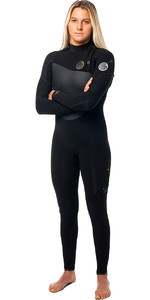 2023 Rip Curl Womens Flashbomb Heatseeker 4/3mm Zip Free Wetsuit WST5YW - Black
