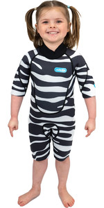 2023 Saltskin Junior 2mm Back Zip Shorty Wetsuit STSKNZBR02 - Zebra