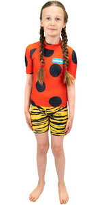 2022 Saltskin Junior Short Sleeve Rash Vest STSKNLADYBD04 - Ladybird