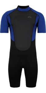 2021 Typhoon Mens Storm3 3/2mm Back Zip Shorty Wetsuit 250795 - Black / Nite Blue