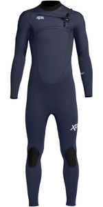 2021 Xcel Junior Comping 4/3mm Chest Zip Wetsuit Xw21kn43zxc0 - Midnight Blue