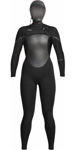 2022 Xcel Womens Axis X X2 5/4mm Hooded Chest Zip Wetsuit XW21WT54ZSH0 - Black