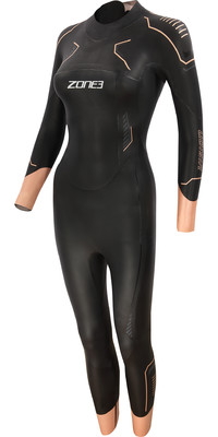 2024 Zone3 Wetsuit Vision Para Mulher Ws21wvis - Preto / Rosa