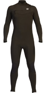 2021 Billabong Mens Absolute 3/2mm Chest Zip GBS Wetsuit ABYW100102 - Black Hash