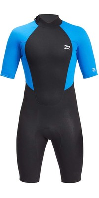 2023 Billabong Bambino Intruder 2/2mm Back Zip Shorty Muta Z42B91 - Blue