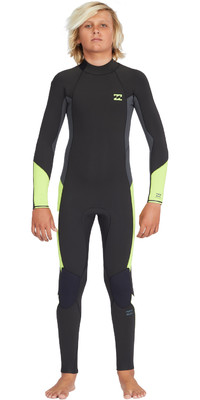 2023 Billabong Junior Absolute 5/4mm Back Zip Wetsuit F45B39 - Stealth