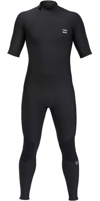2023 Billabong Mens Absolute 2/2mm Short Sleeve Back Zip GBS Wetsuit ABYW300105 - Black